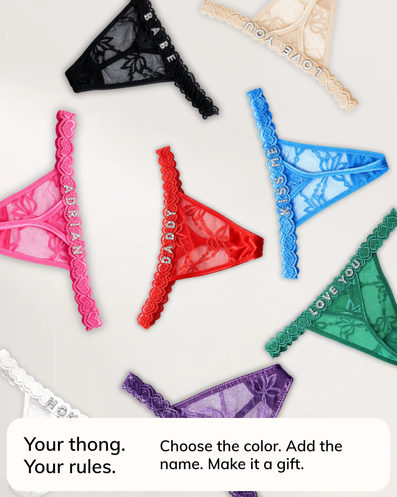Personalized Name Thong