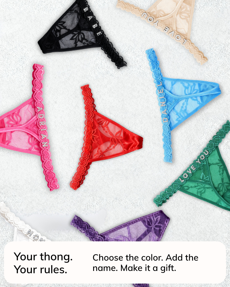 Custom Name Thong